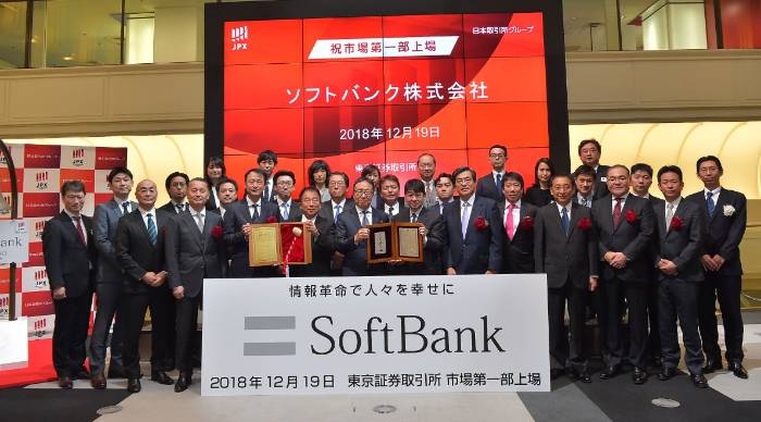 SoftBank Corp. listed on the First Section of Tokyo Stock Exchange