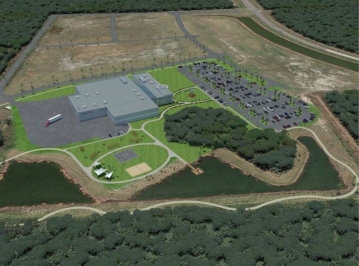 Rendering of OneWeb Exploration Park, Florida manufacturing facility to begin production in 2018